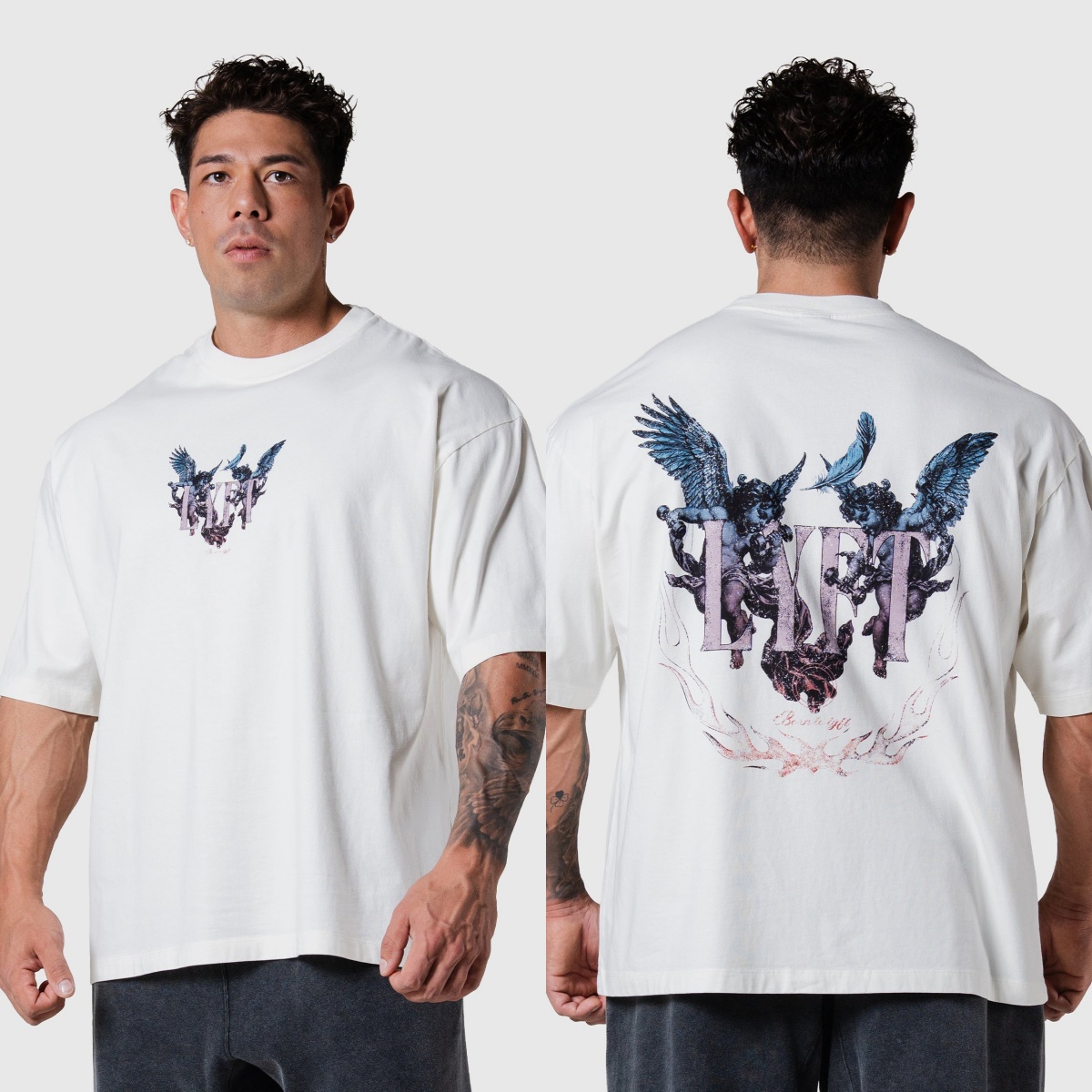 Streetwear Brand Vintage - Angel Graphic Vintage Big LYFT GYM