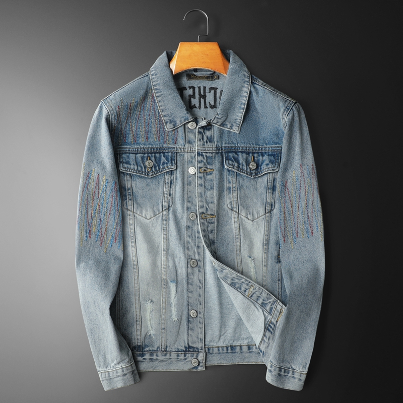 Brand Vintage Washed Denim Jac - Streetwear Brand Denim 评论和价格