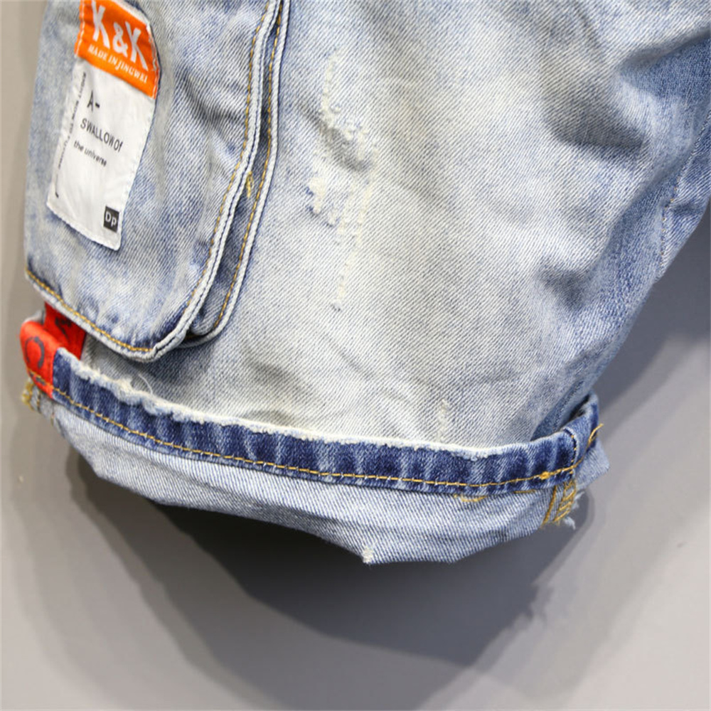 Fashion Brand Men Jeans Shorts - Streetwear Brand Denim 评论和价格