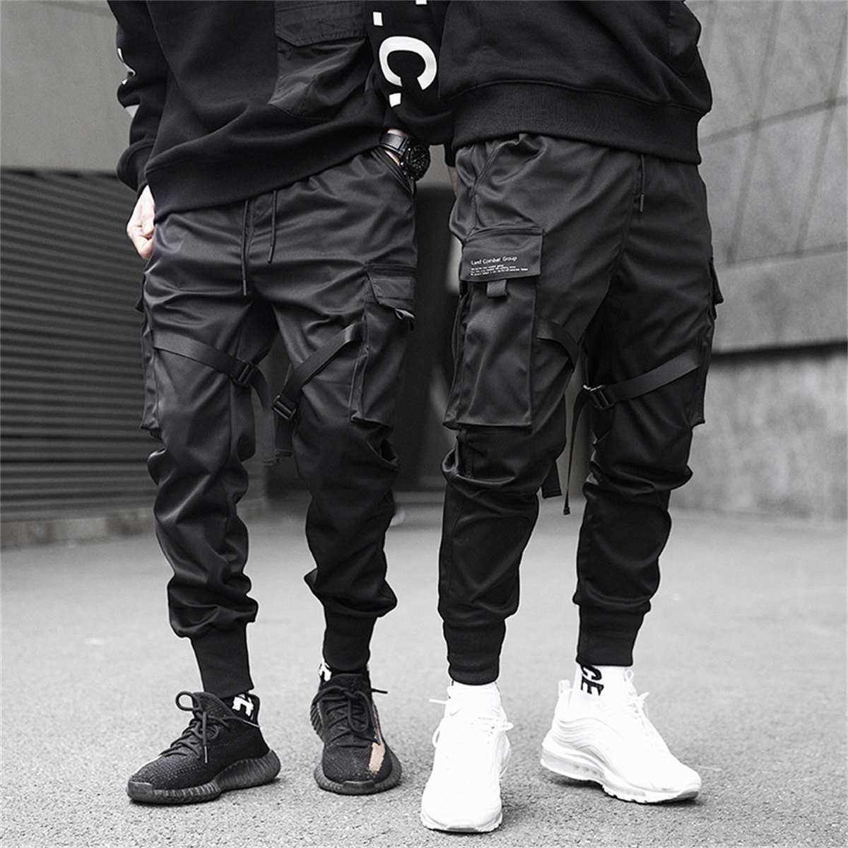 Black Hip Hop Cargo Pants Summ - Streetwear Brand Clothing 评论和价格