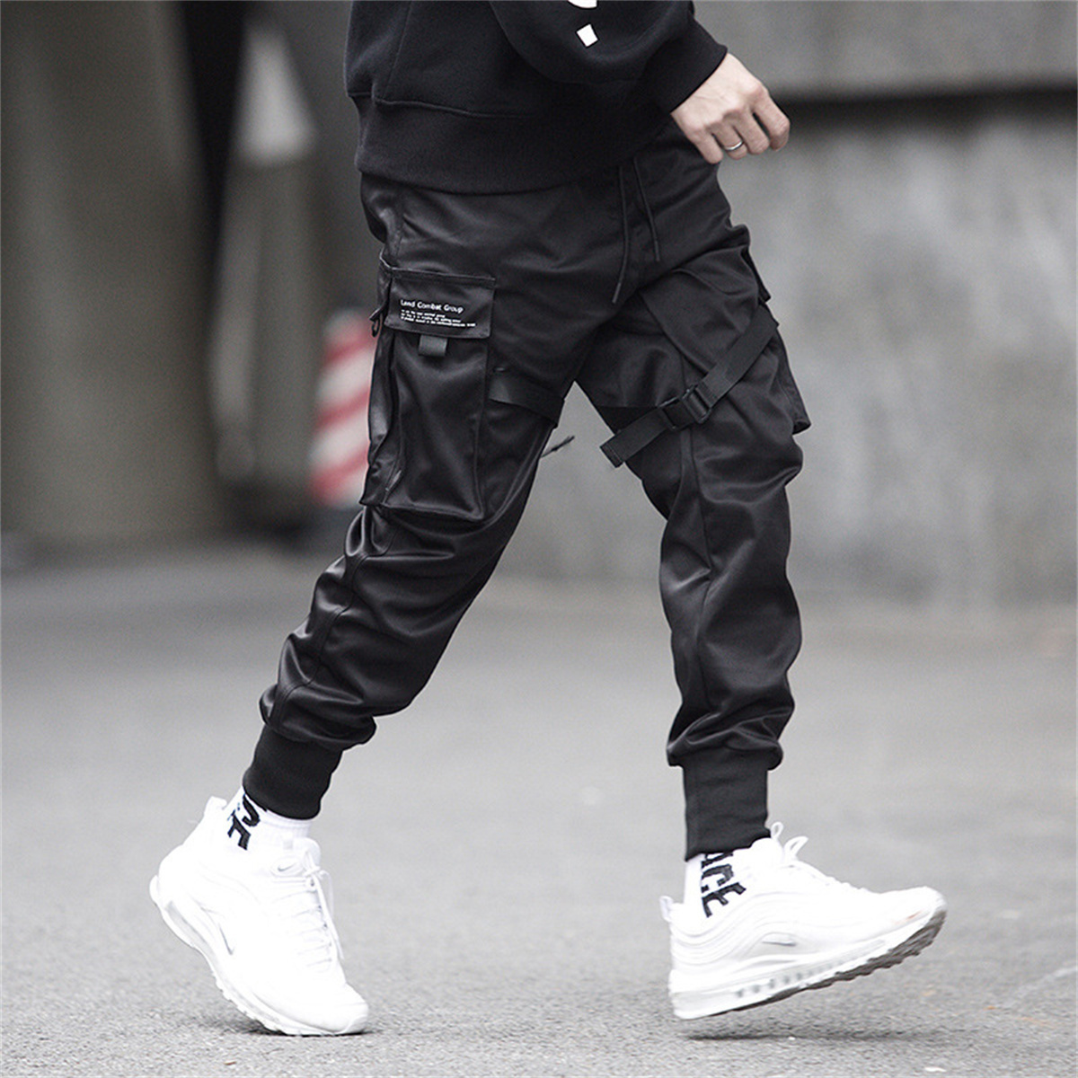 Black Hip Hop Cargo Pants Summ - Streetwear Brand Clothing 评论和价格