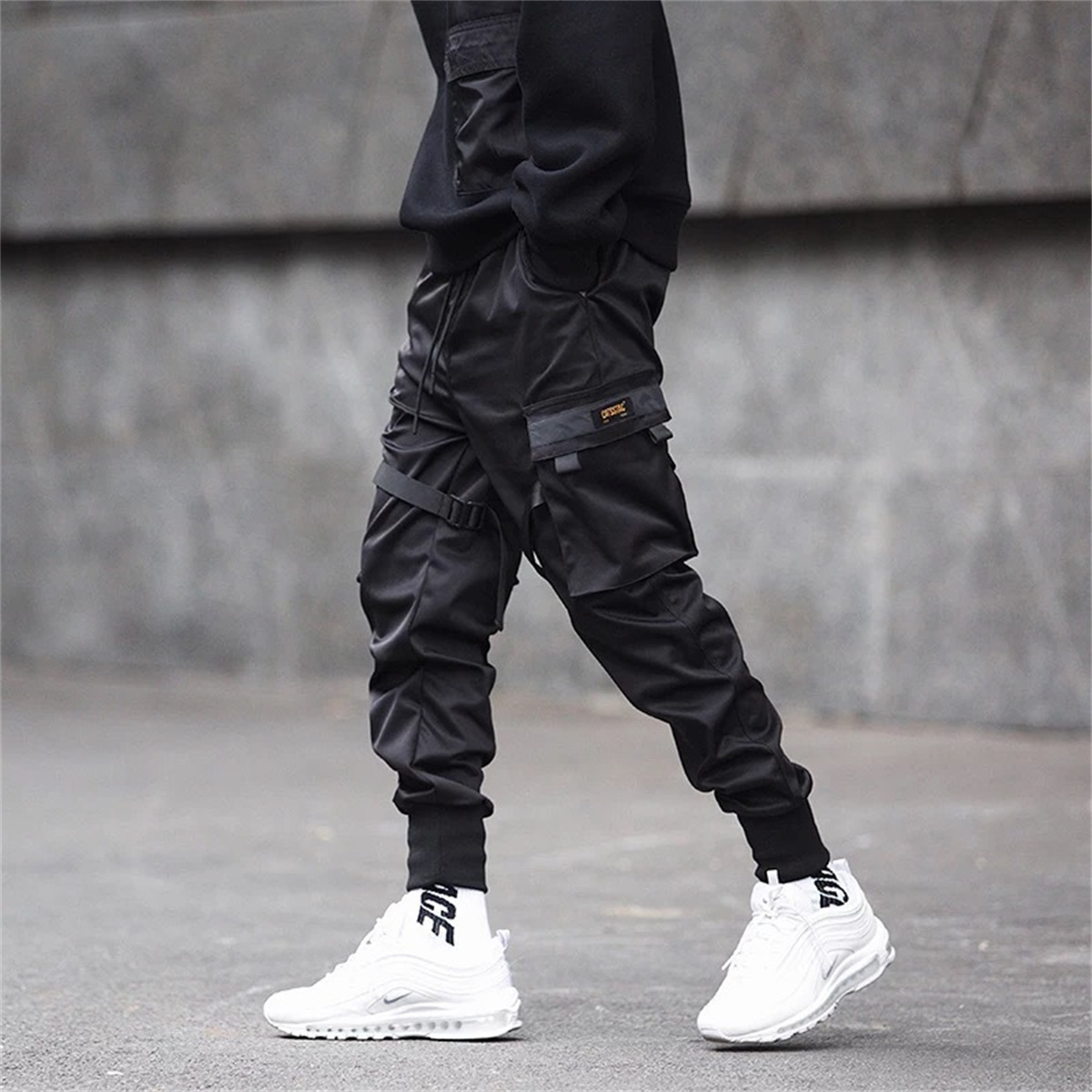 Black Hip Hop Cargo Pants Summ - Streetwear Brand Clothing 评论和价格
