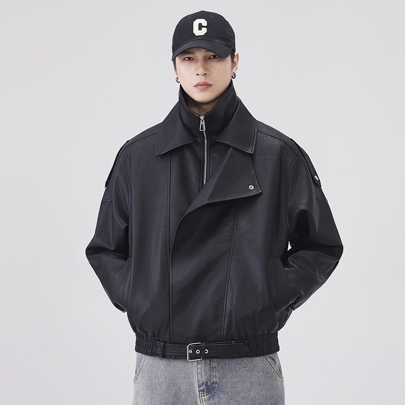 Autumn Winter Leather Jacket M - Streetwear Brand Clothing 评论和价格
