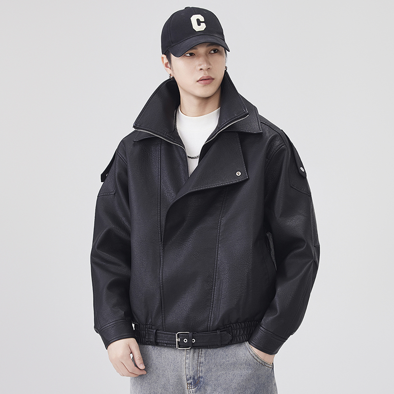Autumn Winter Leather Jacket M - Streetwear Brand Clothing 评论和价格