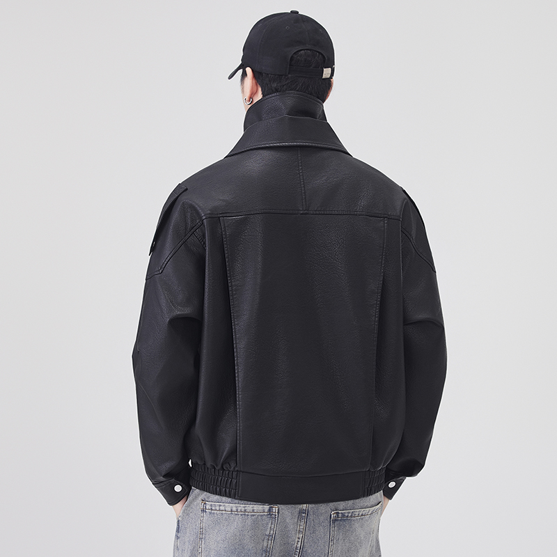 Autumn Winter Leather Jacket M - Streetwear Brand Clothing 评论和价格