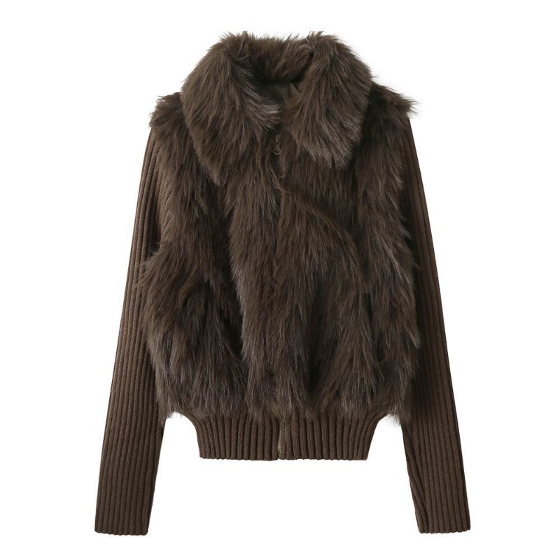 Winter Faux Fur Jacket Women F - Streetwear Brand Clothing 评论和价格