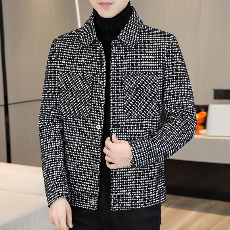 Brand Winter Plaid Woolen Jack - Streetwear Brand Clothing 评论和价格
