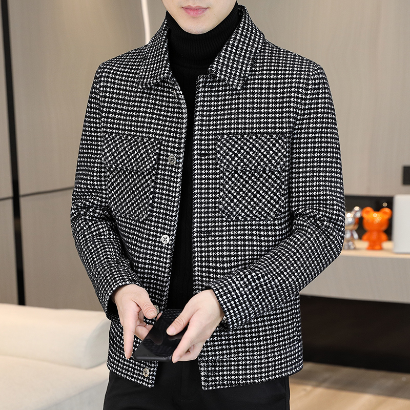 Brand Winter Plaid Woolen Jack - Streetwear Brand Clothing 评论和价格