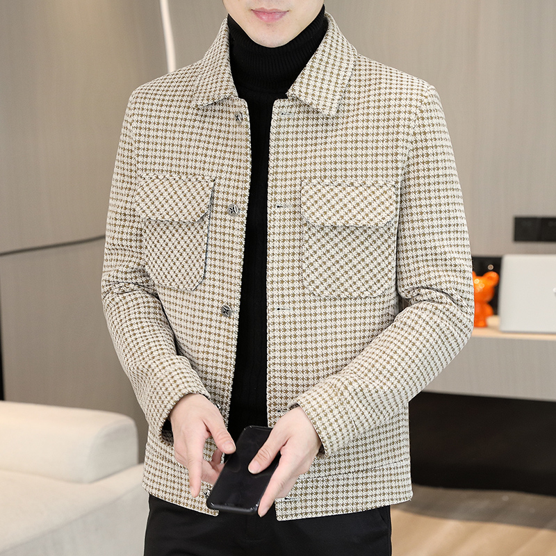 Brand Winter Plaid Woolen Jack - Streetwear Brand Clothing 评论和价格