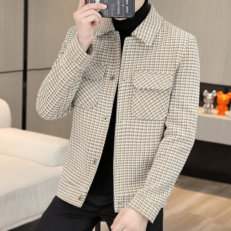 Brand Winter Plaid Woolen Jack - Streetwear Brand Clothing 评论和价格
